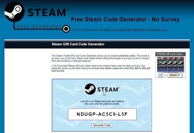 Free Steam Gift Card Code Generator No Survey No Download